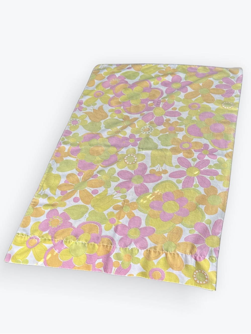 60s 70s Mod Graphic Flower Power Floral Stand-Sized Pillowcase